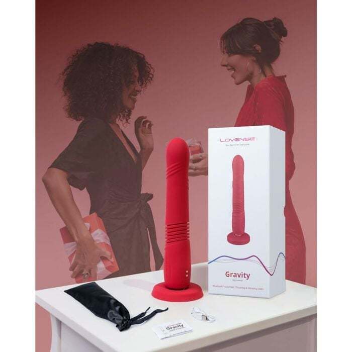 Lovense Gravity Bluetooth Automatic Thrusting & Vibrating Dildo | UberKinky